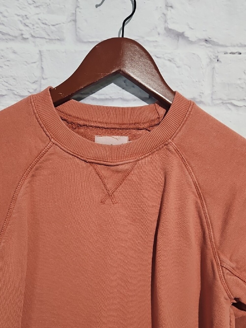 Pact Women's Crewneck Sweatshirt in Rusty Orange - Picture 3 of 6